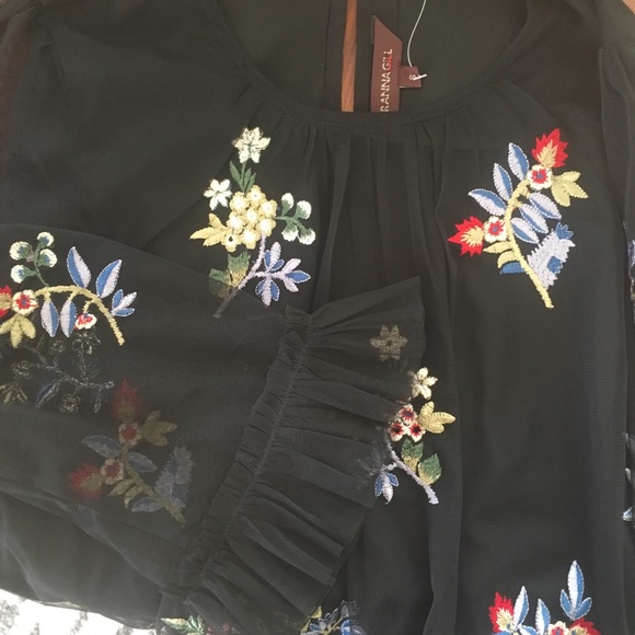 Anthro Ranna Gill Daria Embroidered Top Size S - Picture 7 of 8